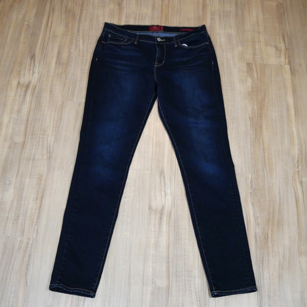 Lucky Brand‎ Brooklyn Skinny Jeans Women 14 / 32 Dark Wash Indigo Denim Pants